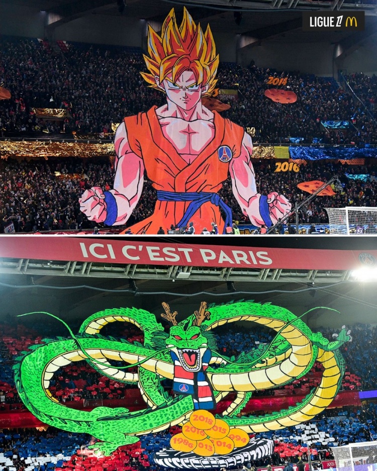  逝世一周年，法甲官推曬昔日巴黎主場(chǎng)龍珠TIFO：鳥(niǎo)山明經(jīng)典永存