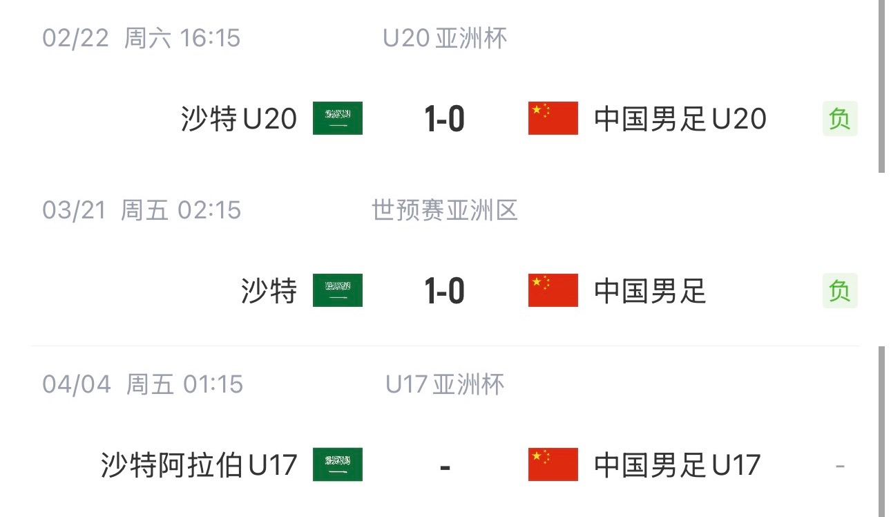  國字號三遇沙特！國少U17亞洲杯首戰(zhàn)對陣沙特，此前國足&國青均負